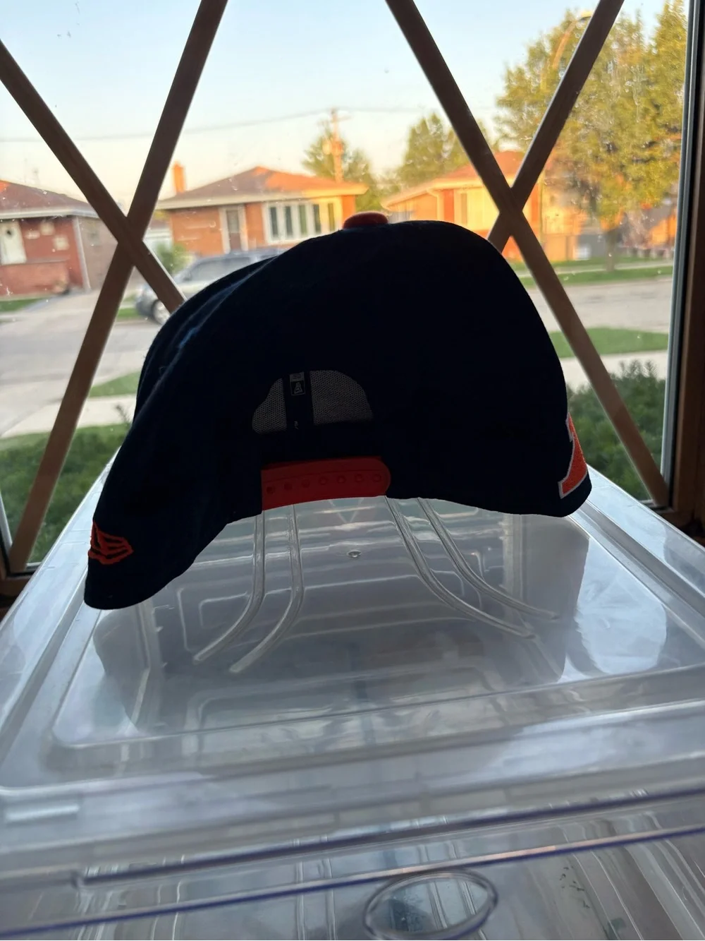 New Era navy and orange Denver Broncos logo snapback cap